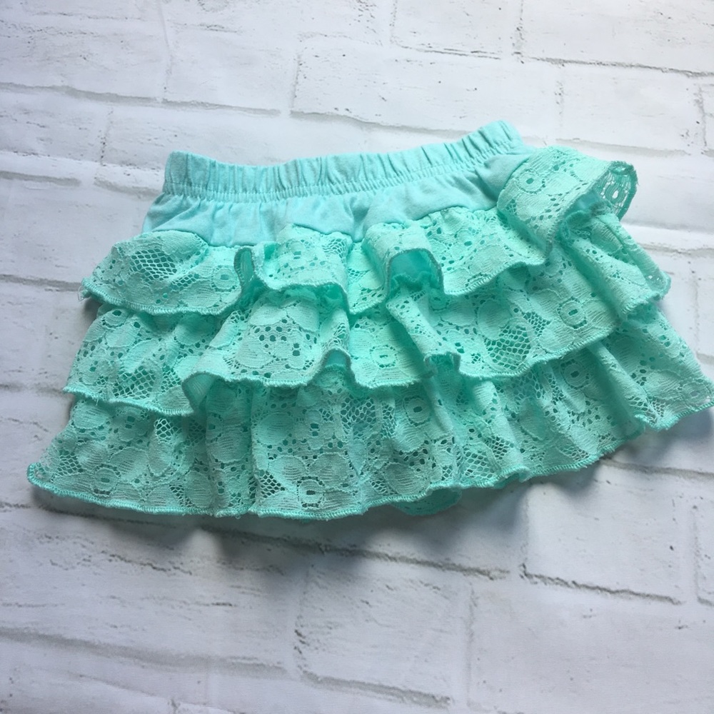 Bundle Me! Infant Girls Lacy Tiered  Skort
